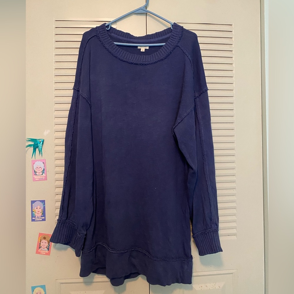 Pilcro Blue Sweater